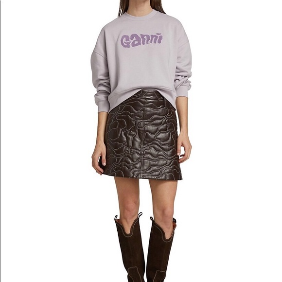 Ganni textured logo sweatshirt - Picture 2 of 8